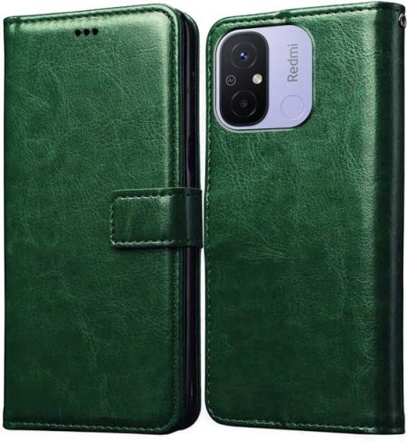 Casotec Flip Cover for Mi Redmi 12C 4G, Poco C55 4G