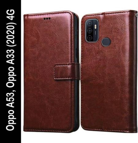 Casotec Flip Cover for Oppo A53, Oppo A33 (2020)