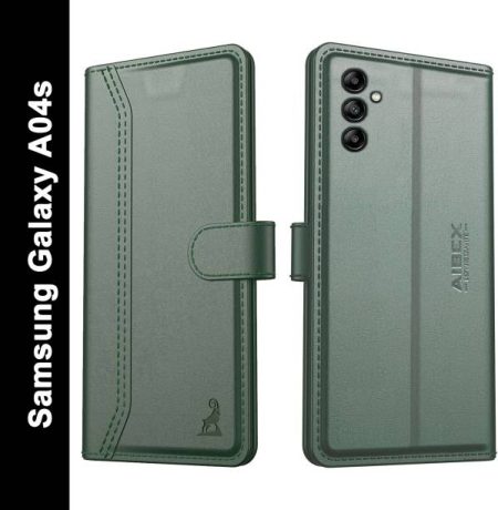 AIBEX Flip Cover for Samsung Galaxy A04s|Vegan PU Leath...