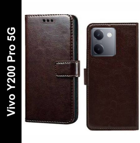 Turncoat Flip Cover for Vivo Y200 Pro 5G, Vivo Y300 Plu...