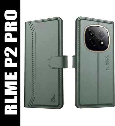 AIBEX Flip Cover for Realme P2 Pro 5G|Vegan PU Leather ...
