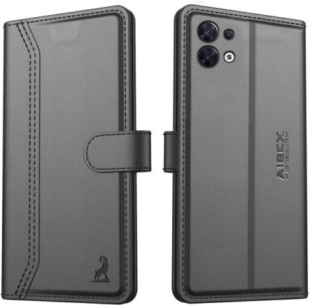 AIBEX Flip Cover for Oppo Reno 8 5G|Vegan PU Leather |F...