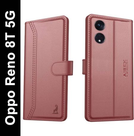 AIBEX Flip Cover for Oppo Reno 8T 5G|Vegan PU Leather |...