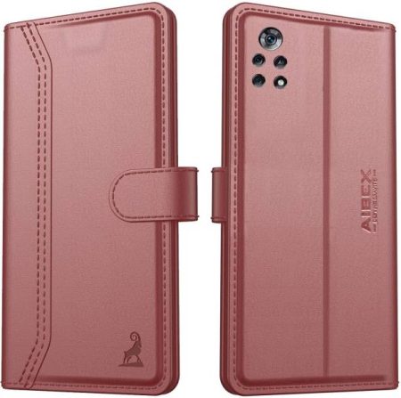 AIBEX Flip Cover for Poco X4 Pro 5G|Vegan PU Leather |F...