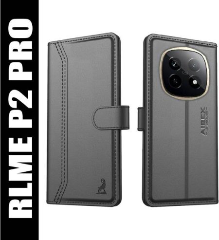 AIBEX Flip Cover for Realme P2 Pro 5G|Vegan PU Leather ...