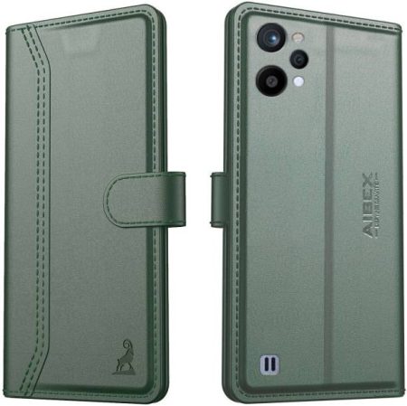 AIBEX Flip Cover for Realme C31|Vegan PU Leather |Folda...