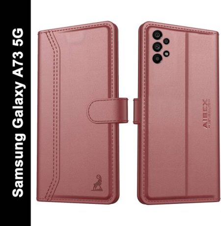 AIBEX Flip Cover for Samsung Galaxy A73 5G|Vegan PU Lea...