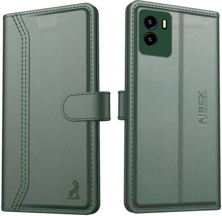 AIBEX Flip Cover for Vivo Y15s 2022 / Vivo Y01|Vegan PU...