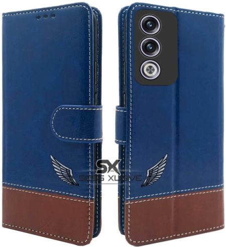 SESS XUSIVE Flip Cover for Oppo K12x 5G -Dual-Color Lea...