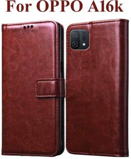 Wristlet Flip Cover for OPPO A16k, OPPO A16e