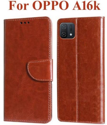 Wristlet Flip Cover for OPPO A16k, OPPO A16e