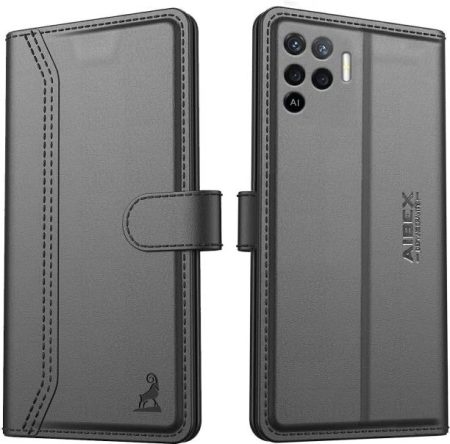 AIBEX Flip Cover for Oppo F19 Pro 4G|Vegan PU Leather |...