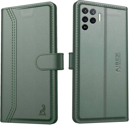 AIBEX Flip Cover for Oppo F19 Pro 4G|Vegan PU Leather |...