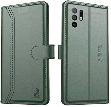 AIBEX Flip Cover for Oppo F19 Pro Plus 5G|Vegan PU Leat...