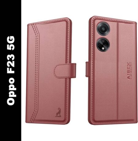 AIBEX Flip Cover for Oppo F23 5G|Vegan PU Leather |Fold...