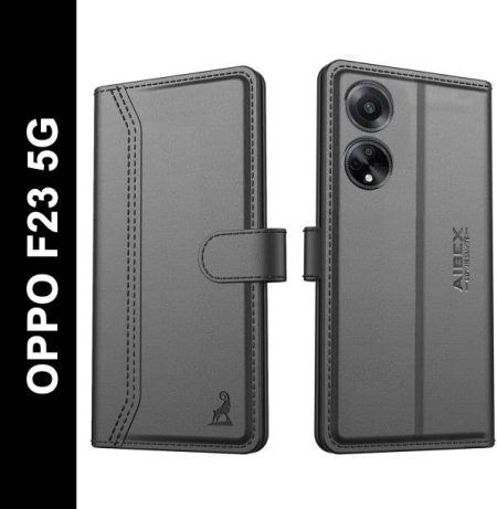 AIBEX Flip Cover for Oppo F23 5G|Vegan PU Leather |Fold...