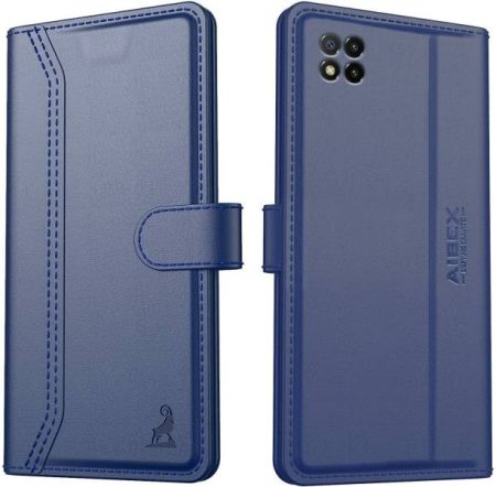 AIBEX Flip Cover for Poco C3|Vegan PU Leather |Foldable...