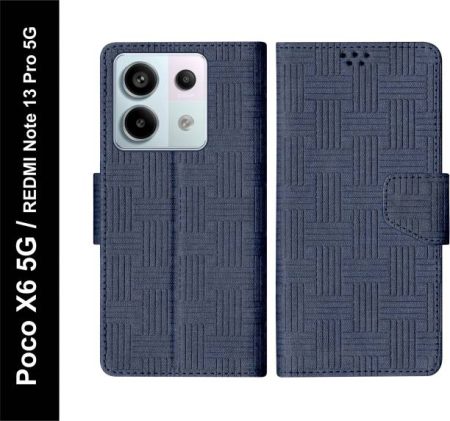 SBMS Flip Cover for Poco X6 5G, REDMI Note 13 Pro 5G