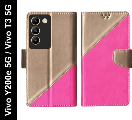 SBMS Flip Cover for Vivo Y200e 5G, Vivo T3 5G with Magn...