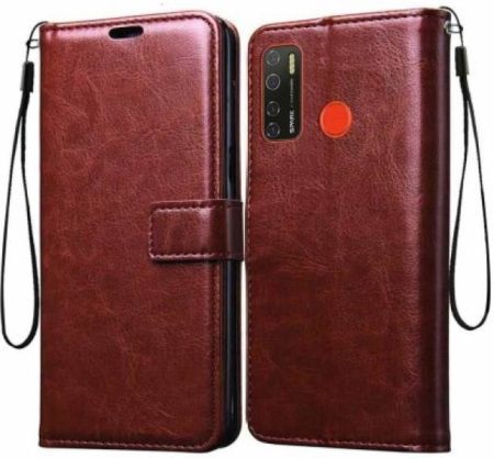 RUPELIK Flip Cover for Vintage Leather Magnetic Flip Wa...