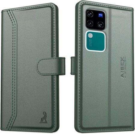 AIBEX Flip Cover for Vivo V30 Pro 5G / Vivo V30 5G |Veg...