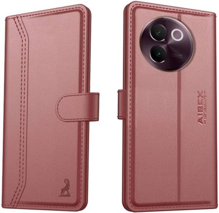 AIBEX Flip Cover for Vivo V30e 5G |Vegan PU Leather |Fo...