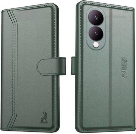 AIBEX Flip Cover for Vivo Y28 5G / Vivo Y17s 4G|Vegan P...