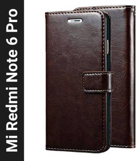 Krofty Flip Cover for Mi Redmi Note 6 Pro